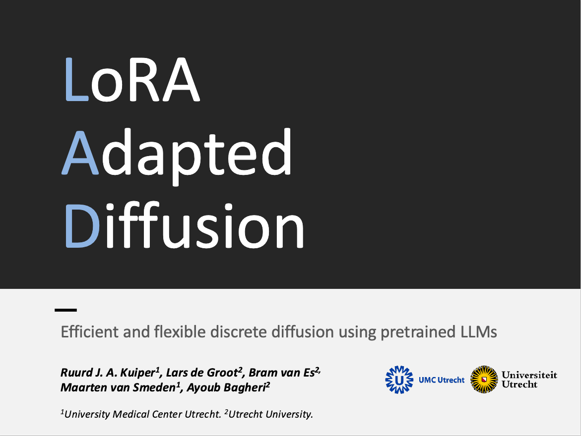 Thumbnail for the BNAIC diffusion language models presentation